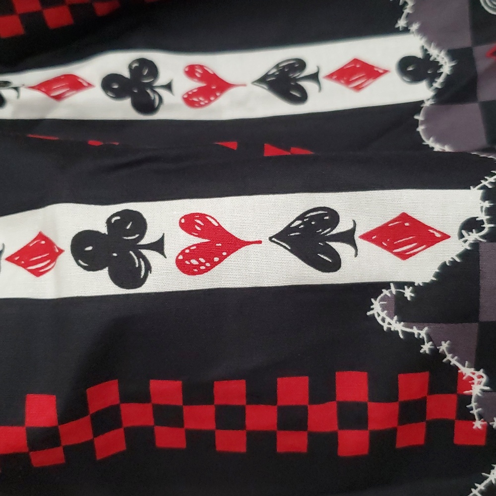 NW/OT Hot Topic's Mad Tea Party Stripe Suspender Skirt - Picture 14 of 16